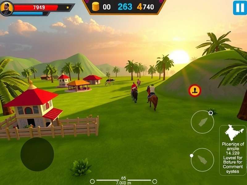 Dharbandora Derby gameplay screenshot showing Indian landscape